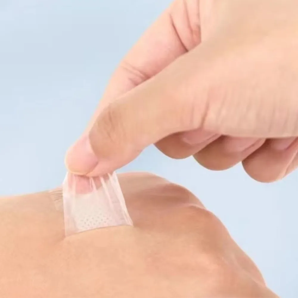 120pcs New PU Waterproof Band Aid Transparent Finish Breathable Bandage Strips Adhesive Backing Adhesive Strips Wound Care
