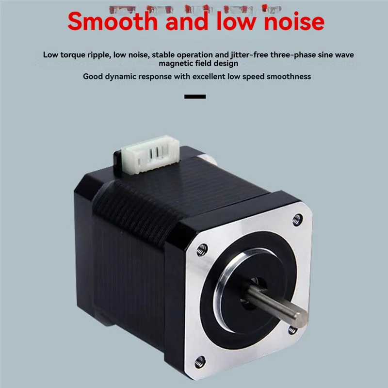 VO-1Pcs 12-24V 48Mm 스테퍼 모터 Nema 17 스테퍼 모터 LDO-42STH48-2804AH-R 모터 3D 프린터용 1.8도 2상
