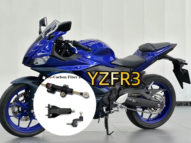 

Voor Yamaha Yzf R3 2019 2020 2021 2022 Cnc Motorfiets Stabilisator Stuurdemper Montage Beugel Ondersteuning Kit Accessoires