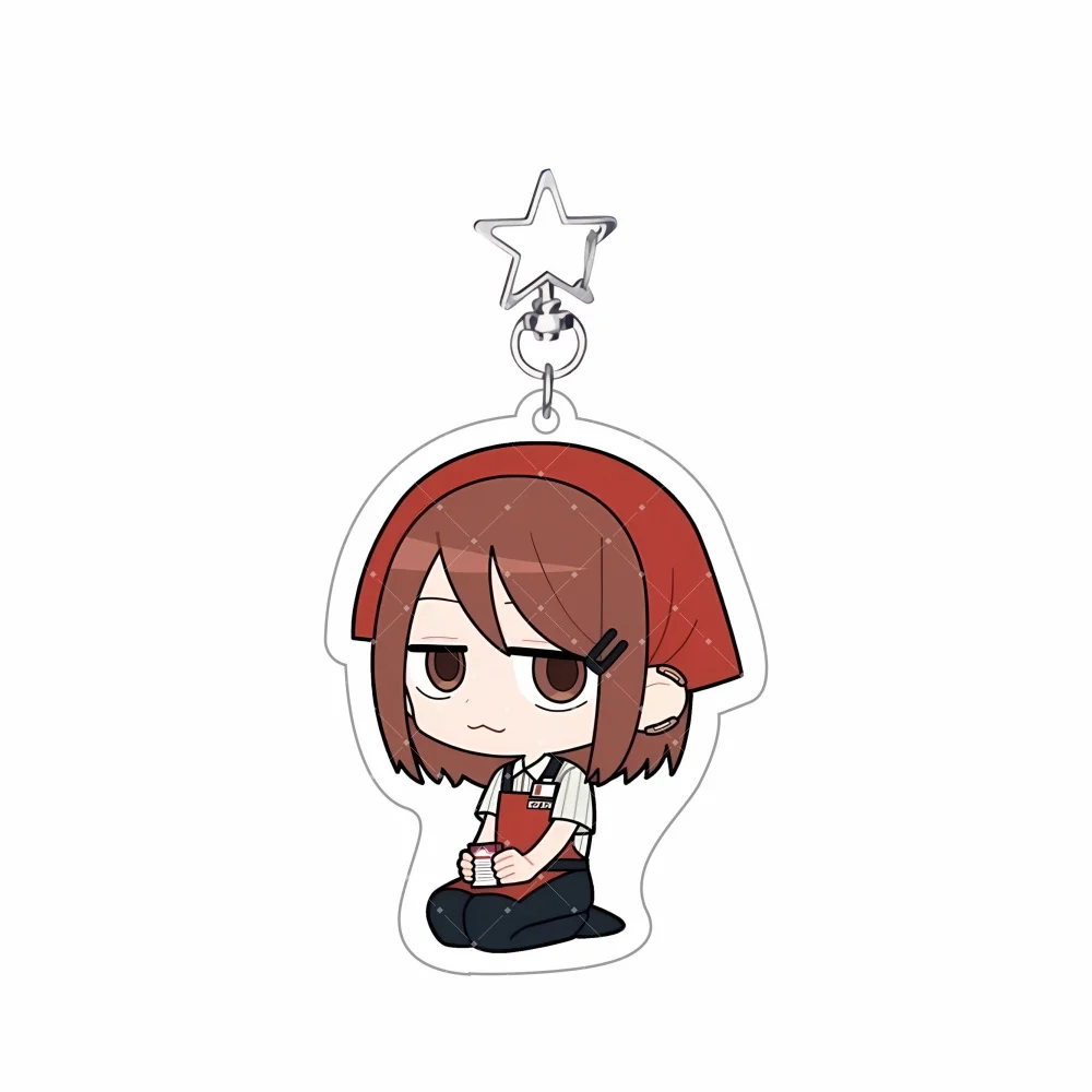 Anime Behind the Supermarket, Smoking with You 6cm Acrylic Stand Keychain Tabletop Decorations Accessories Decor Gifts