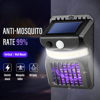 Solar Mosquito Killer Lamp With 365Nm UV Light Motion Sensor Waterproof Wall Light Automatic On/Off Solar Charging For Garden