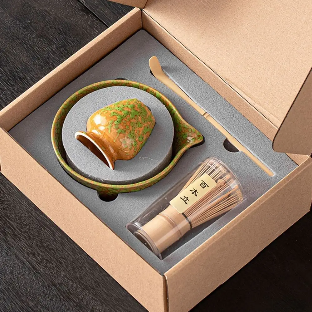 Nuova ciotola per matcha in ceramica a mano, arte del tè, tazza per birra matcha di grande capacità, supporto per spazzole da tè modificato nel forno