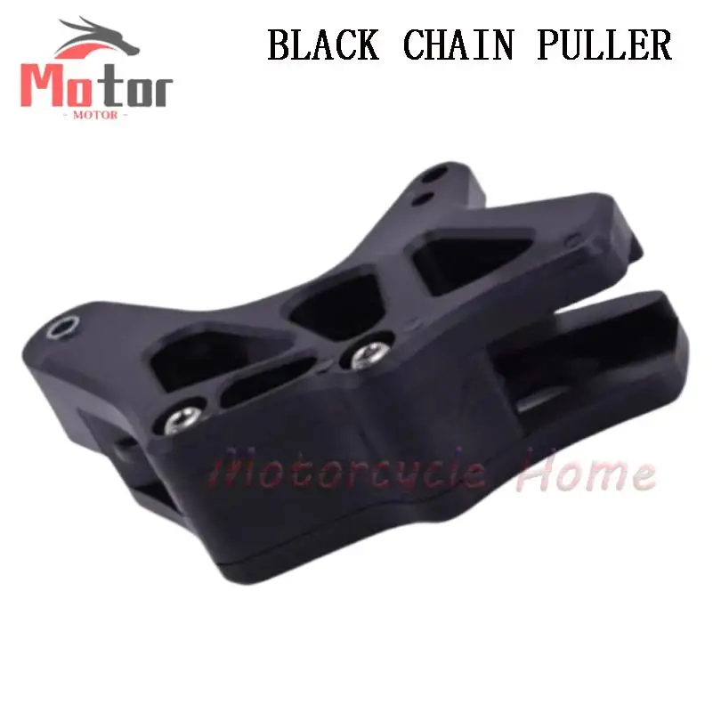 Hollow black nylon chain puller for dirt bikes, off-road motorcycle guide with exceptional wear resistance