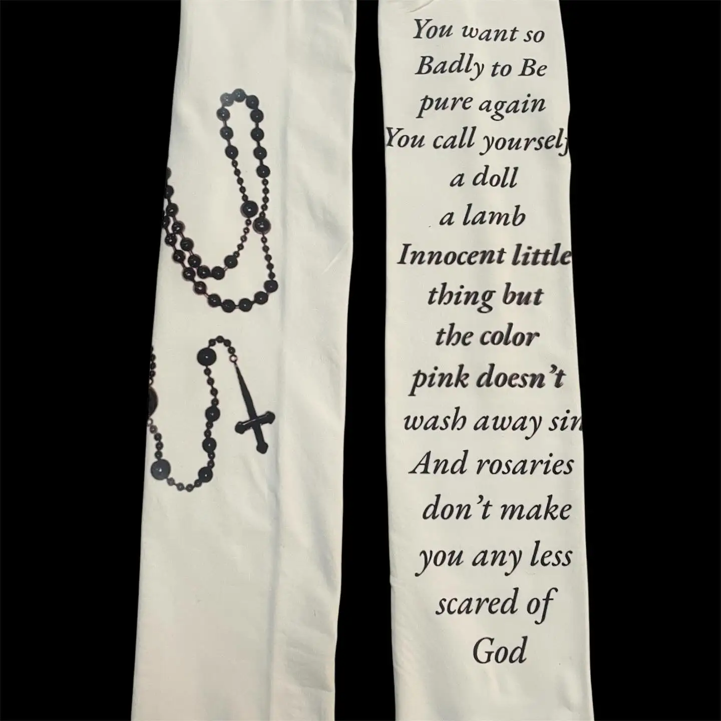 2000s ايمو فتاة Y2K Harajuku الأبيض الشرير إلكتروني طباعة الجوارب الطويلة النساء تأثيري جوارب لطيف شيك الشارع الشهير #2