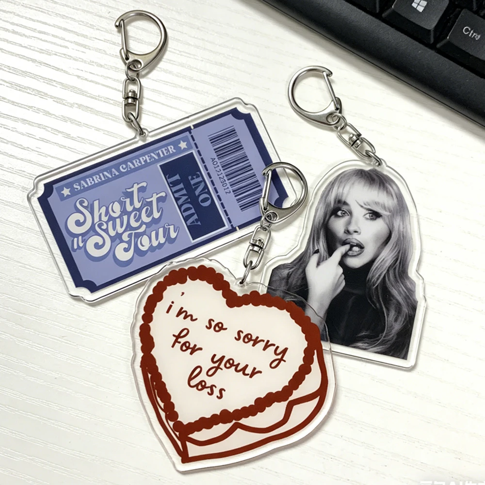 Llaveros de Cantante Popular para Bolsos y Accesorios, Short N' Sweet Espresso, Emails I Cant Send, Cadena de Llavero, Joyería, Regalos para Fans