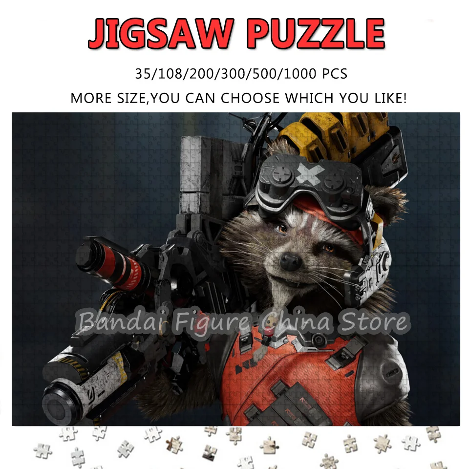 

Diy Creative Print Puzzle Guardians of The Galaxy Movies Disney Superhero Rocket Raccoon Jigsaw Puzzle Stress Relief Toys Gifts