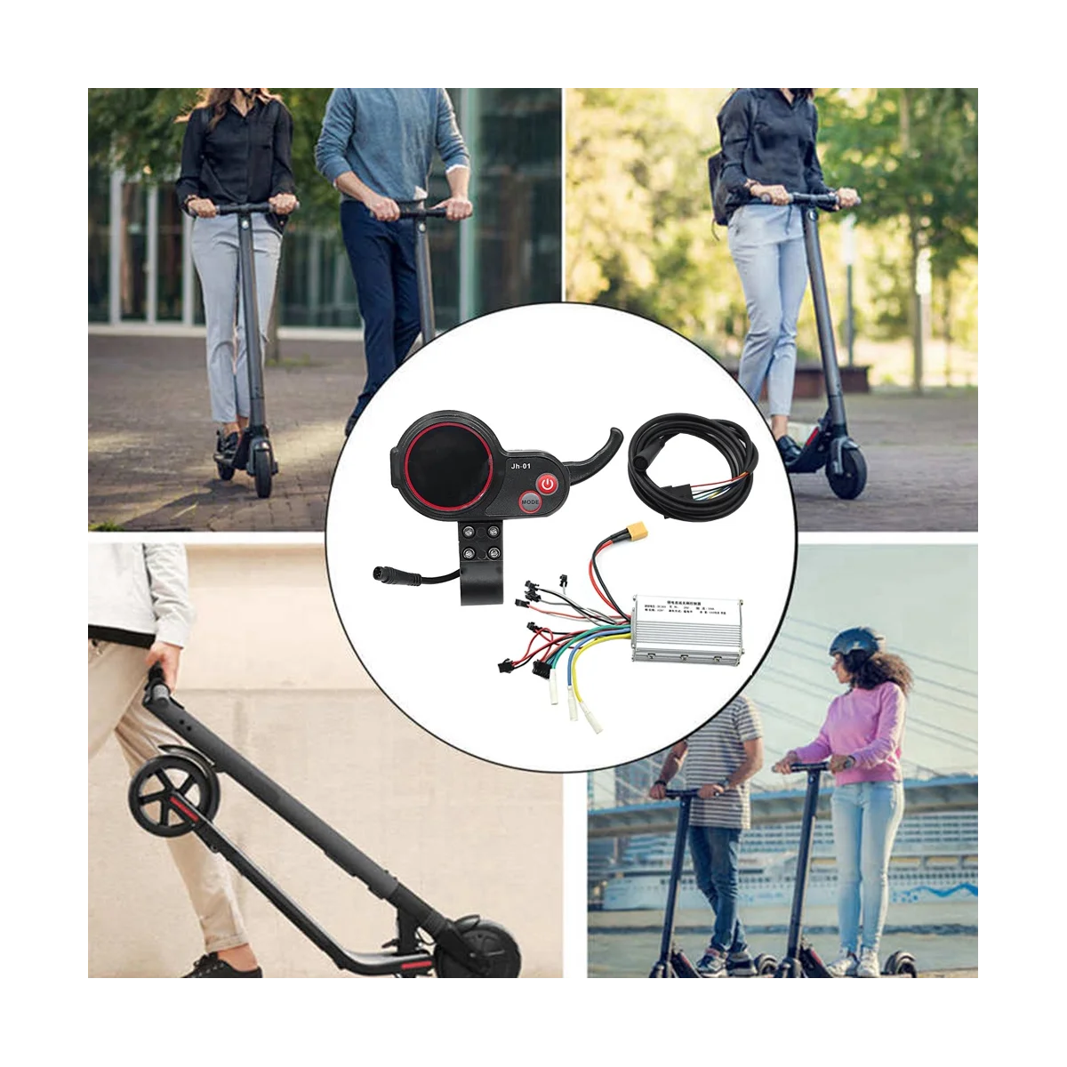 -01 Meter Dashboard LCD Display 6PIN+36V 19A Brushless Controller Without Hall for Electric Scooter E Bike Accessories