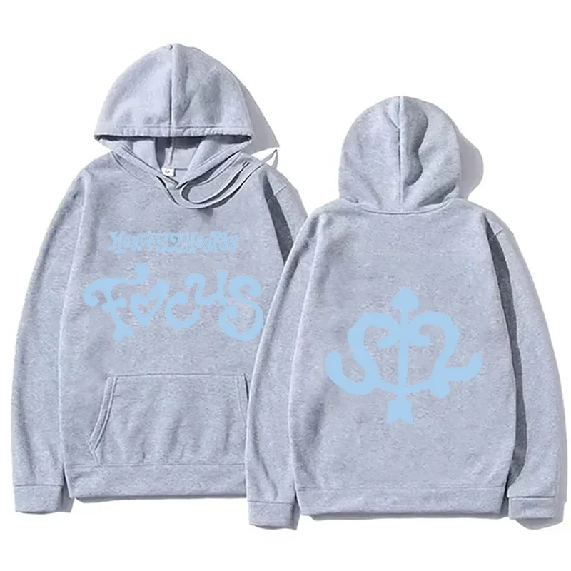 Hearts2Hearts Focus EP Gabriela Grafik-Hoodie für Männer und Frauen, Hip-Hop-Mode, Oversized Streetwear, Ästhetische Kapuzenpullover für Männer – Detail 7
