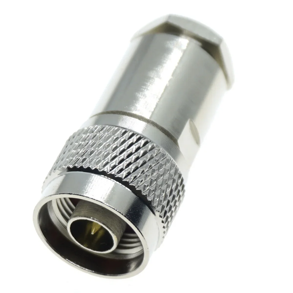 N Male Connector Clamp For RG8 LMR400 RG213 RG214 RG165 50-7 Straight RF Nickel Plated Brass 50ohm Coax wire coaxial Cable