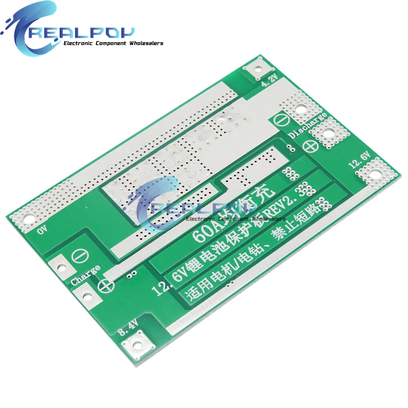 3S 60A BMS Board/ Li-ion 12.6V 18650 BMS PCM Battery Protection Board for Li-ion Battery/18650 Battery Charger Enhance/Balance