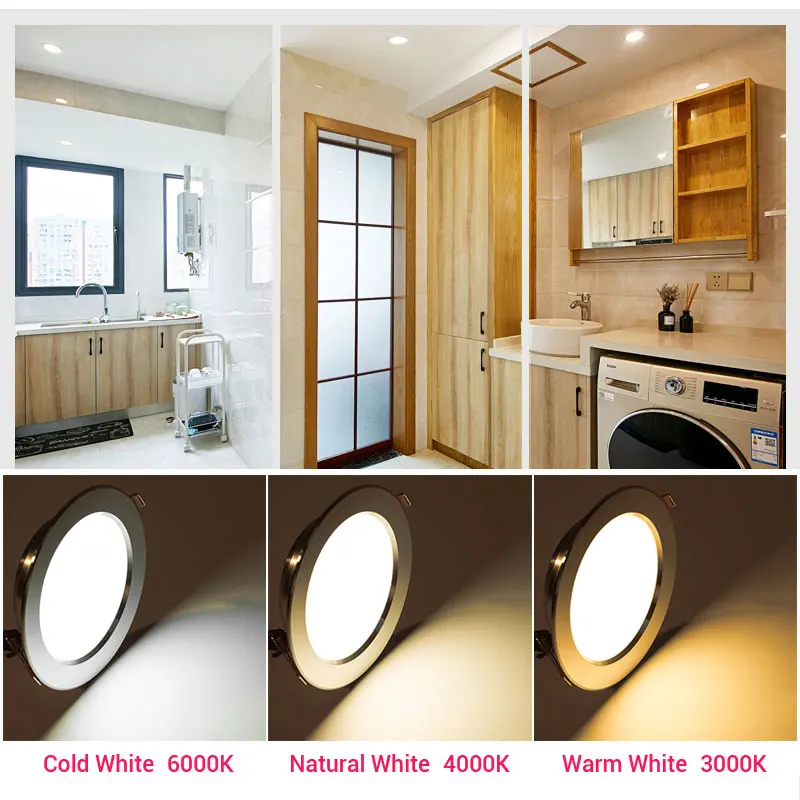 LED Downlight 12V Waterproof IP65 7W 9W 12W 15W 3W 5W Black Ceiling light Spot Lamp for bathroom Outdoor and indoor Lighting