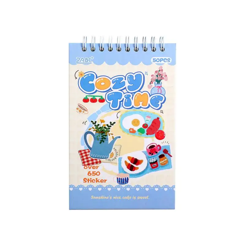 50pcs/set New Retro Daily Life Sticker Book Day And Night Poetry Collection Handbooks Notebooks Decorative Stickers