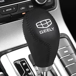 Leather Car Gear Lever Cover for Geely Boyue Emgrand Atlas 2016 2017 2018 2019 2020 Interior Accessories shift knob 2021 2022