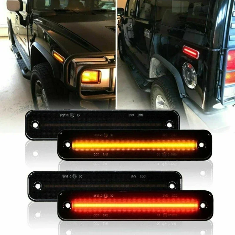 14Pcs Car LED Roof Side Lights Set Fender Turn Signal Light Roof Side Marker Lamp Fit for Hummer H2