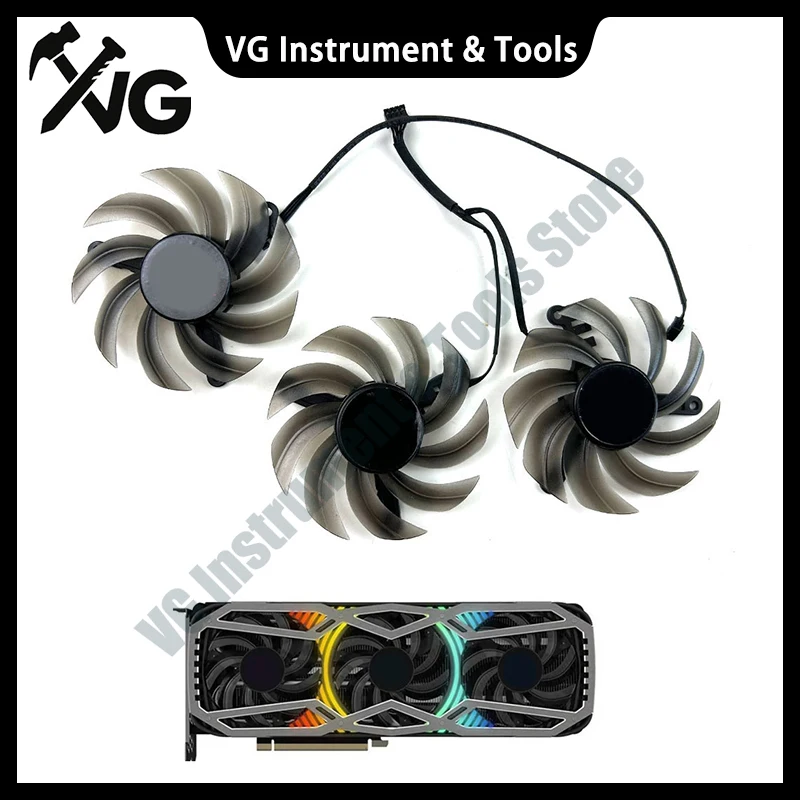 NEUER Kühllüfter 82MM 4PIN TH8015S2H-PCC01 RTX3090 3080 3070 GPU-Lüfter für PNY RTX 3090 3080 Ti 3070 XLR8 REVEL EPIC-X Lüfter – Detail 1