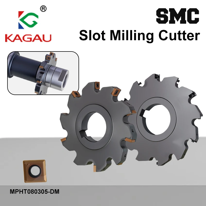 

SMC series three sided milling cutter disc 63-125mm saw blade milling cutter head CNC slotting for MPHT carbide inserts