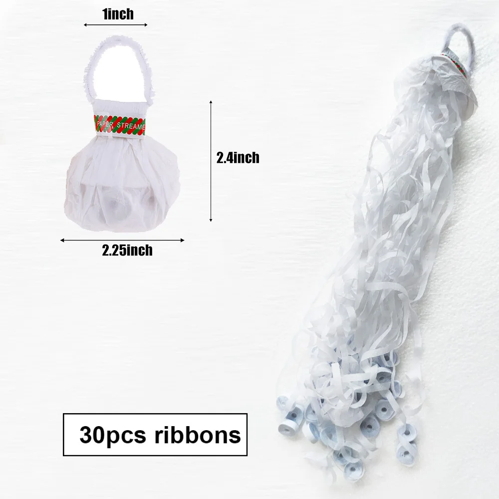 5/10/30 stücke Weiß Rot Streamer Poppers Papier Cracker Hand Werfen Konfetti Streamer Hochzeit Geburtstag Baby Showe Party Decor – Detail 2