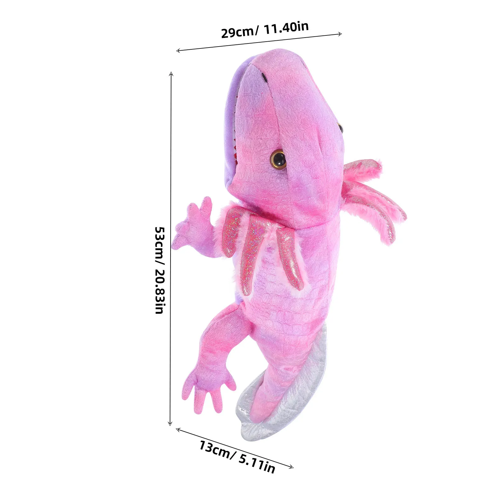 아이들을 위한 액솔로틀 손 인형, 움직이는 입, 4-8세 어린이용 동물 인형, 손 인형, 동물 인형