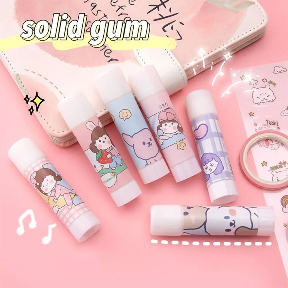 Small Solid Glue Stick Cute Cartoon PVA Adhesives Glue Stick Office Supplies 9g Solid Glue