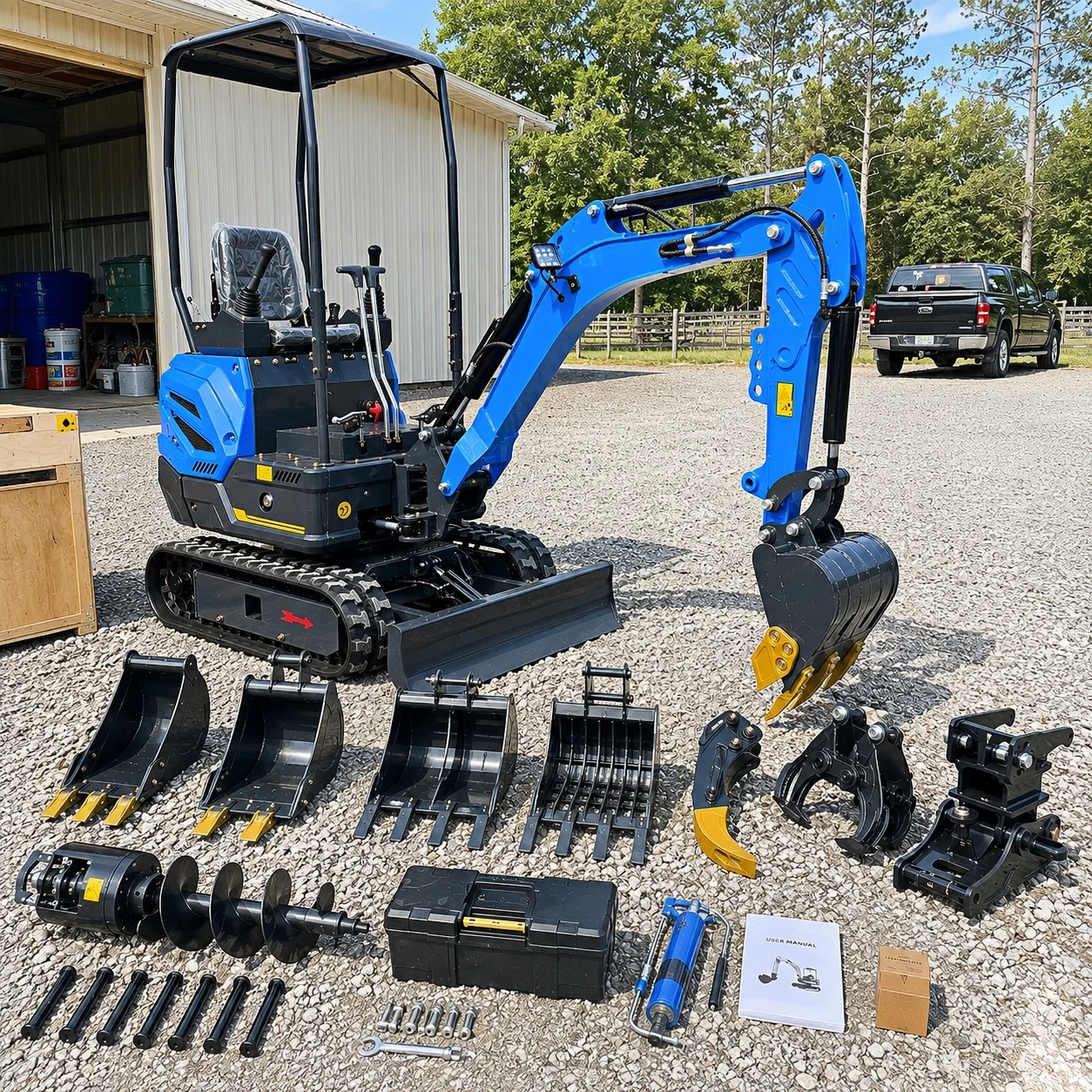 Kompakter Mini-Bagger nach Maß, kleiner Raupenbagger, CE-zertifizierter Hydraulikbagger mit Schnellwechsler für Landschaftsbau und Bauarbeiten – Detail 2