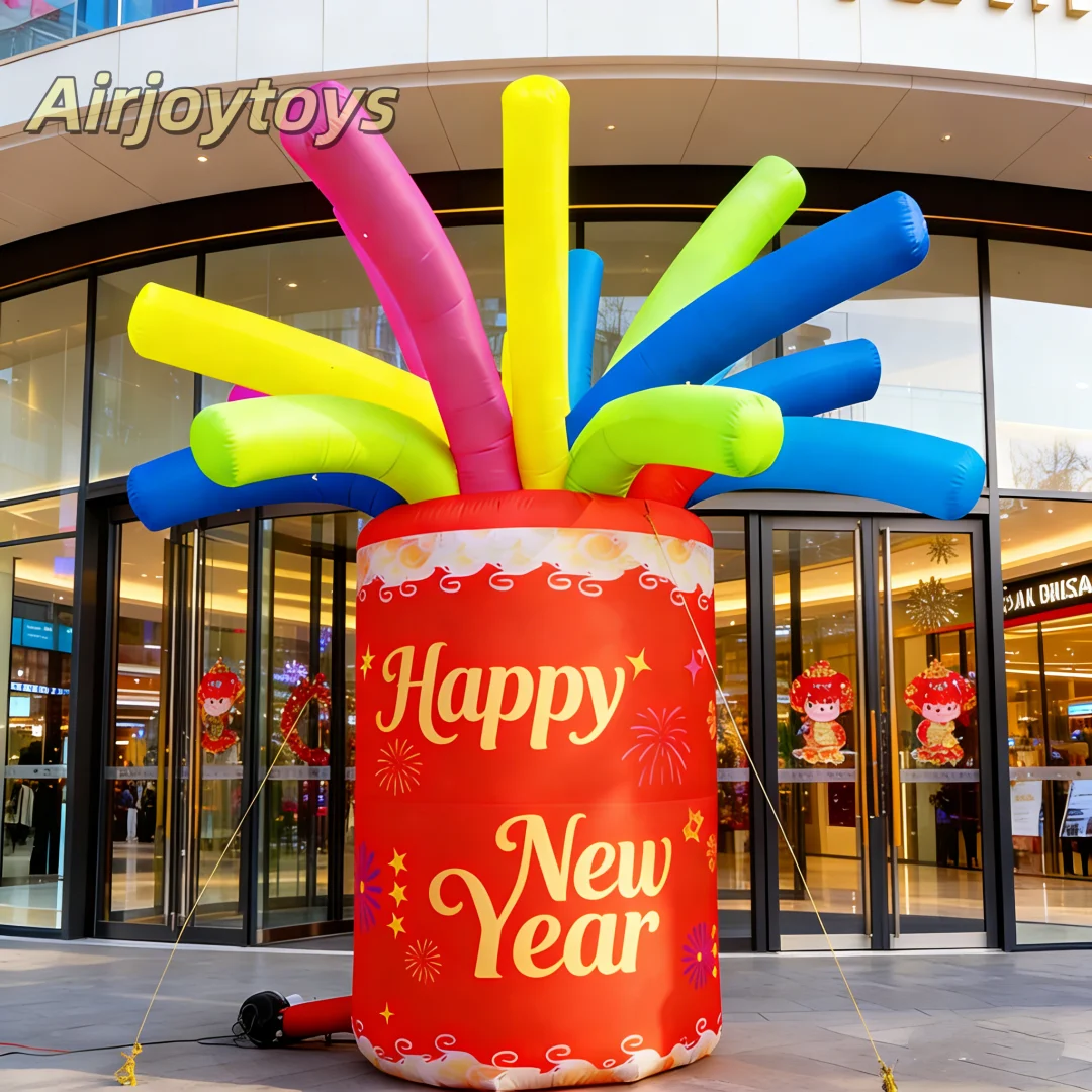 New inflatable colorful pyrotechni model, Spring Festival shopping mall performance props, opening celebration custom decoration
