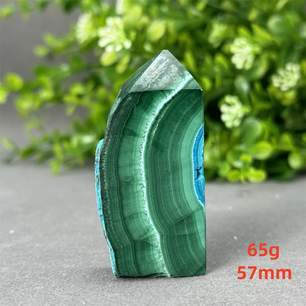 Natural Gemstone Blue Malachite Tower Free Form Obelisk Raw Mineral Specimen Reiki Healing Meditation Witchcraft Home Decor