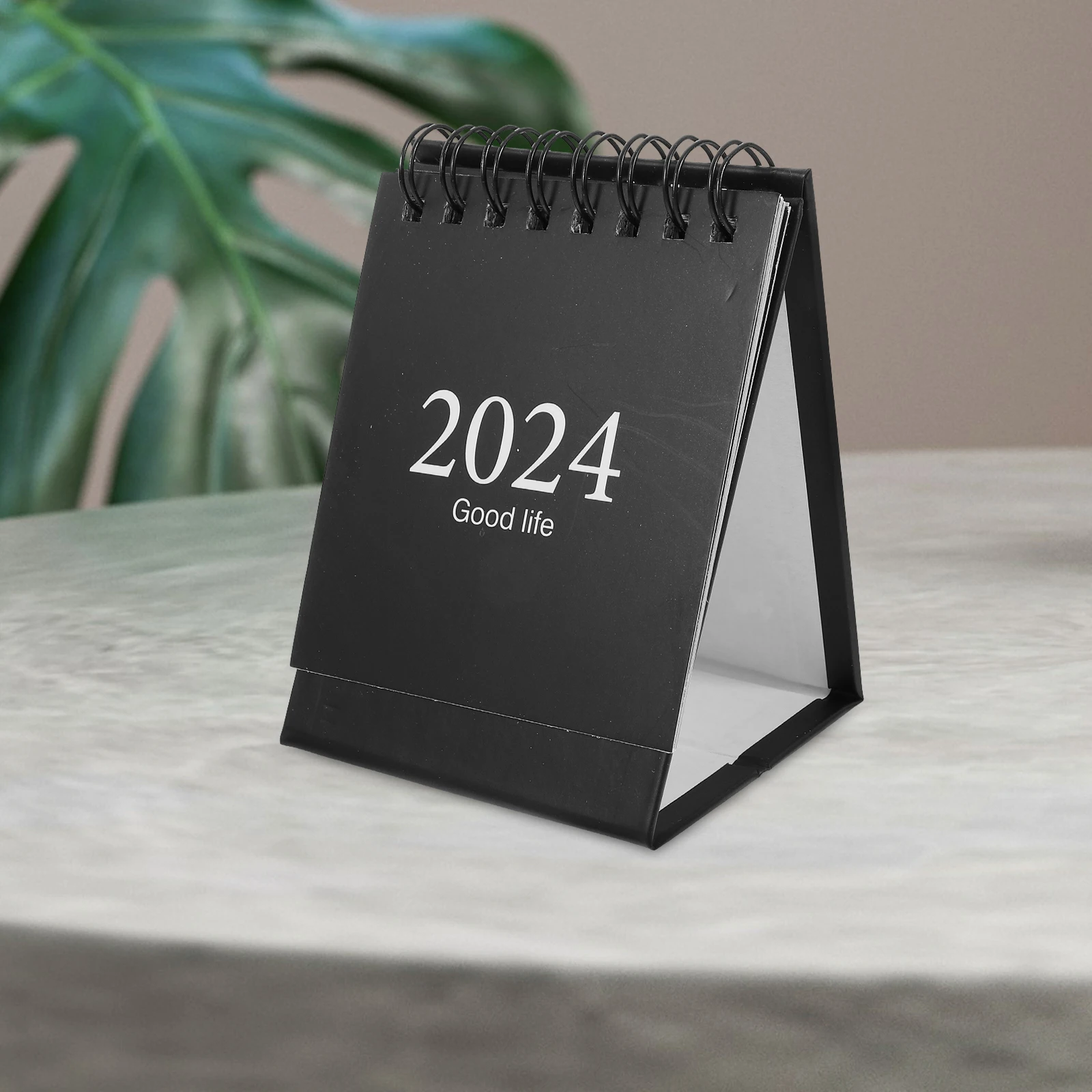 

Mini English Desk Calendar 2024 Simple Design Monthly Planner Small White Base Thick Paper Suitable Teachers Students Office