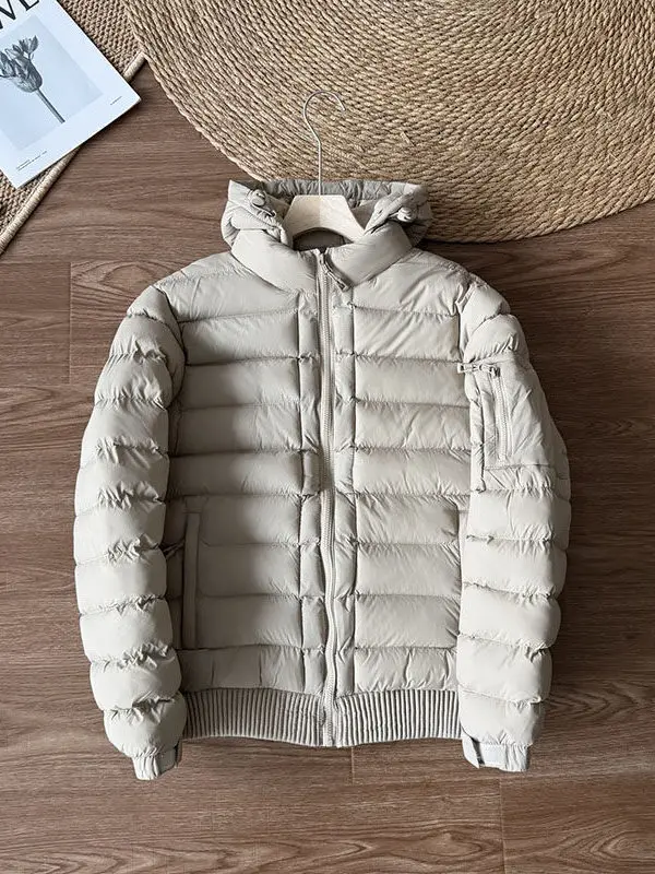 

Men's Winter Hooded Jaet Thiened Floing Outdoor Sports Cotton Coat Warm Stand Fit Long Sve Zipper Closure C...