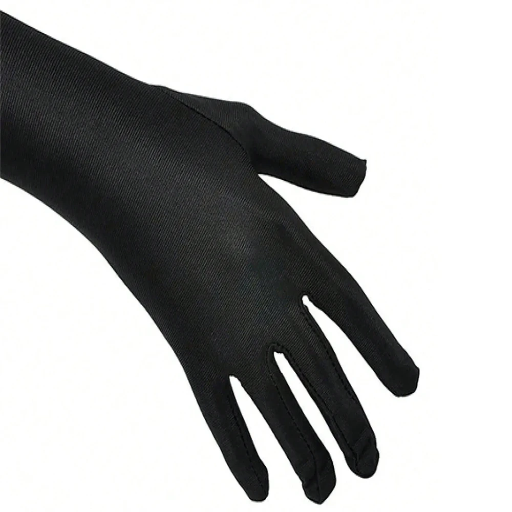 1 pair Fashion Women Spandex Elasticity Opera Elbow Long Gloves Solid Sun Protection Party Prom Etiquette Performanc