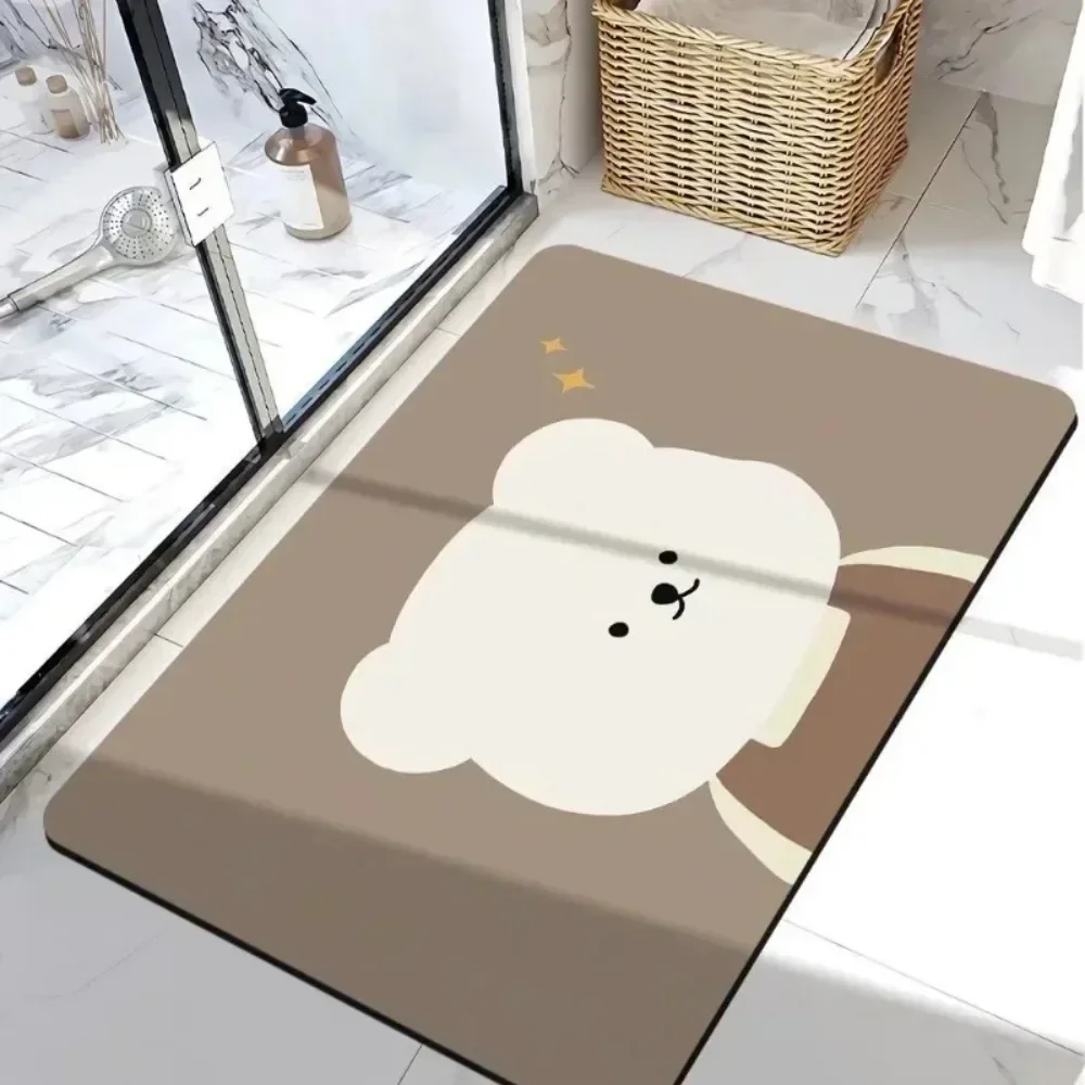 Cartoon Diatom Mud Floor Mat Bathroom Can Absorb Water, Prevent Skidding and Quickly Dry Mat, and Enter The Door Mat.