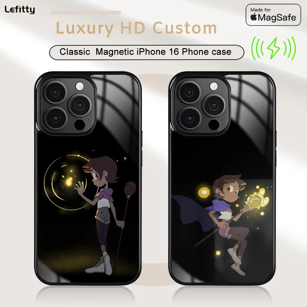 

Cute O-Owl House Phone Case For iPhone 16 15 14 13 12 11 Pro Max Plus Mini Magnetic Magsafe Wireless Charging Cover