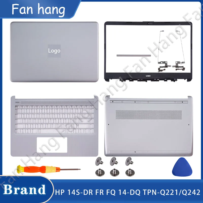 

For the New HP 14-DQ 14-DR 14S-DR 14S-FR 14S-FQ TPN-Q221 Q242 LCD Back Cover Front Bezel Hinges Palmrest Bottom Case Replacement