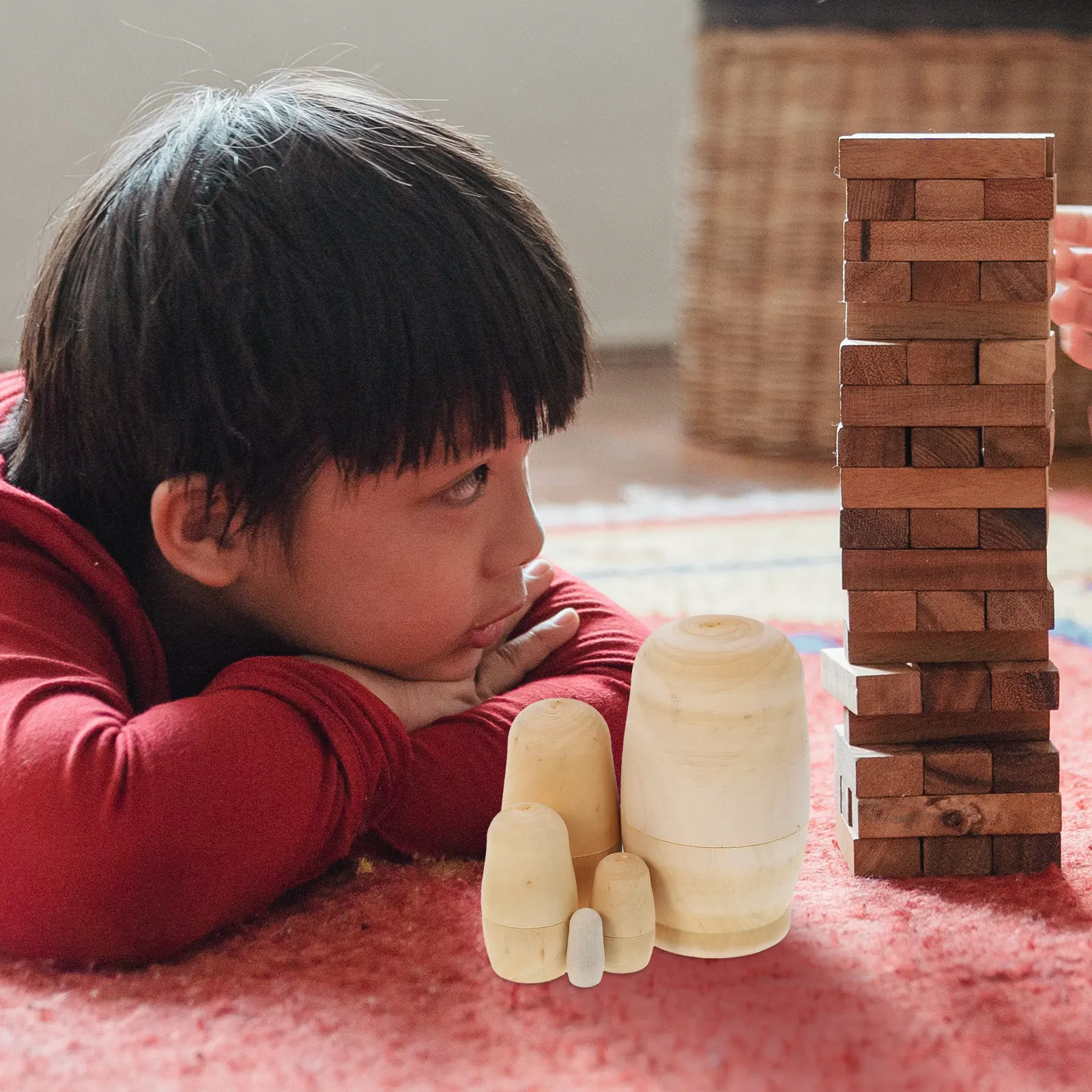 

Набор из 3-х неокрашенных деревянных матрешек для детских творческих проектов, увлекательный подарок для совместных занятий родителей и детей