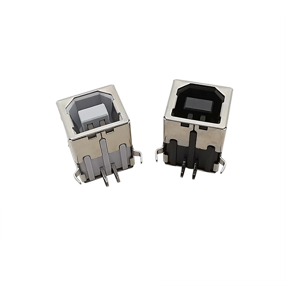 5Pcs B Type USB 2.0 Connector Female Socket Right Angle PCB Soldering Printer Interface Repair