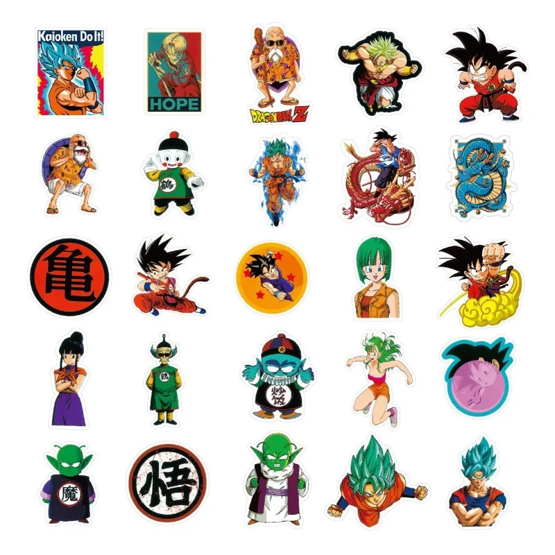 50 Pieces of Dragon Ball New Cartoon Luggage, Bicycle, Laptop, Waterproof Sticker, Skateboard, Mobile Phone, Personality