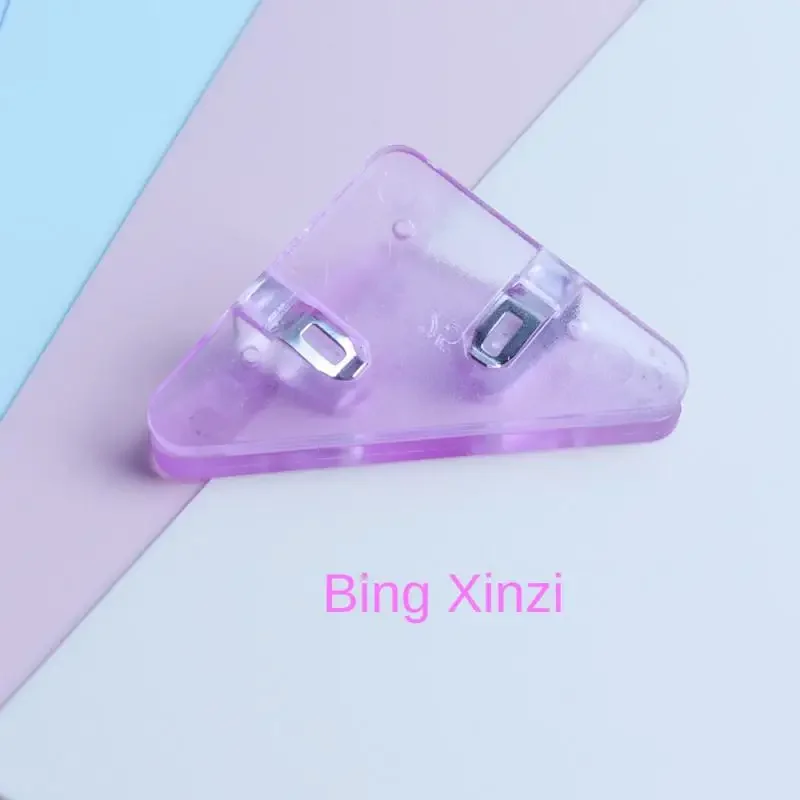 5pcs Mini Color Corner Clips Set Transparent & Solid Colorful Page Holder Paper Clip Clamp File Index Photo Office School