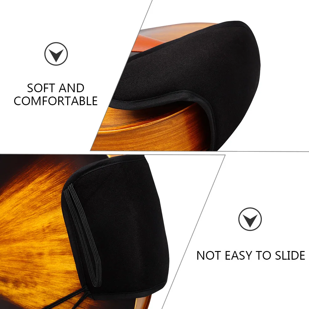 

2pcs Violin Shoulder Rest Pad 4/4 Size Soft Flannel Cushion For Playing Practice Performance Portable Design Chin Rest Protector