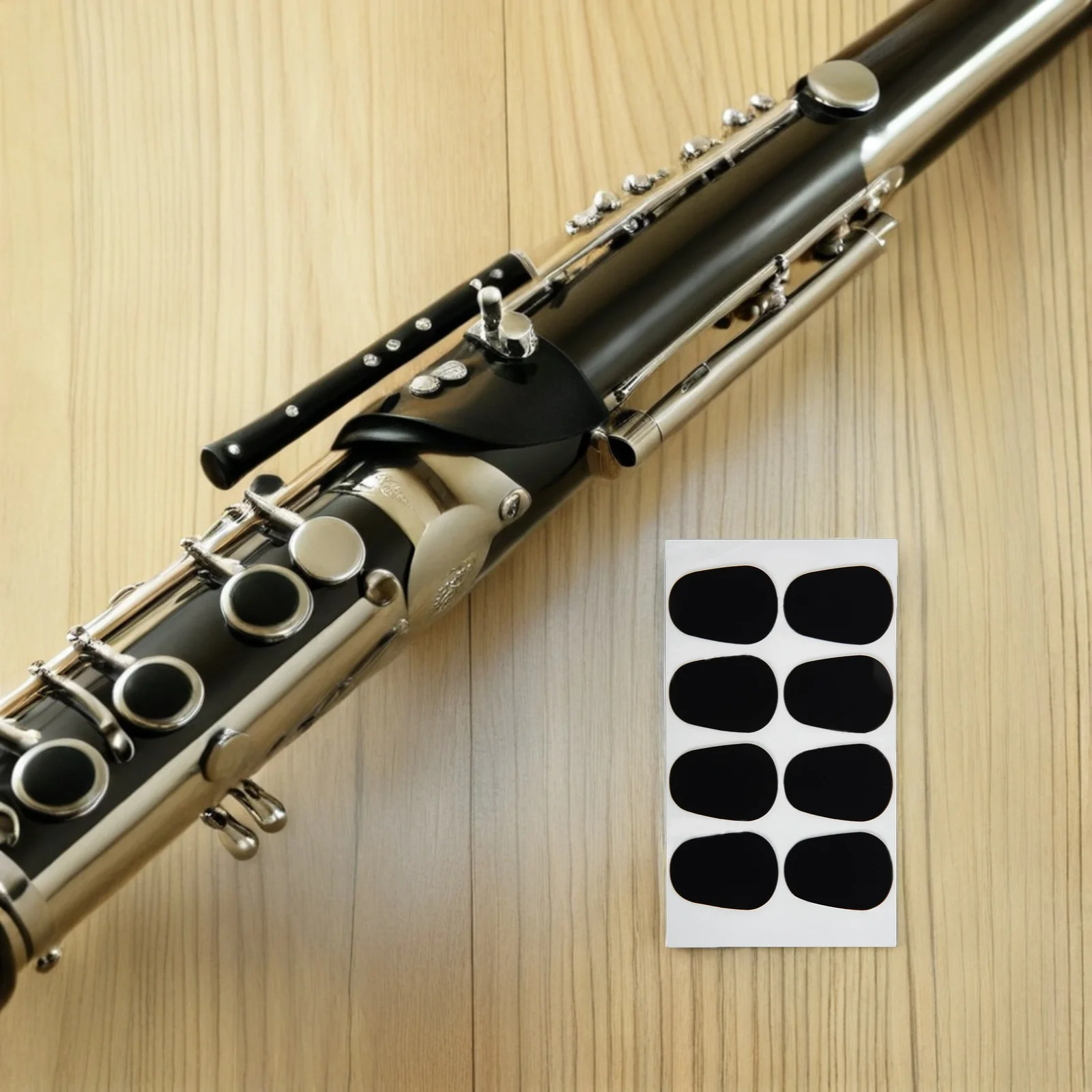 

150pcs Saxophone Mouthpiece Pad 0.8Mm Thick Black Rubber Patches For Alto Tenor Soprano Durable Cushions Protector Instrument