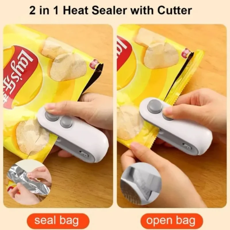 Smart Sealer Cut and Seal Integrated Touch-tone Snacks Dampproof Vacum Sealer Machine Portable Household Food Vacuum Sealers