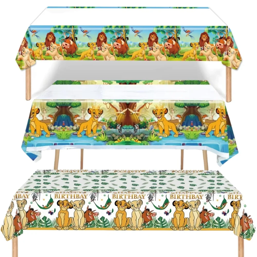 Mantel de Fiesta del Rey León, Mantel Festivo de Simba y Mufasa para Cumpleaños de Bebés, Aniversarios, Celebraciones, Artículos para Fiestas Infantiles