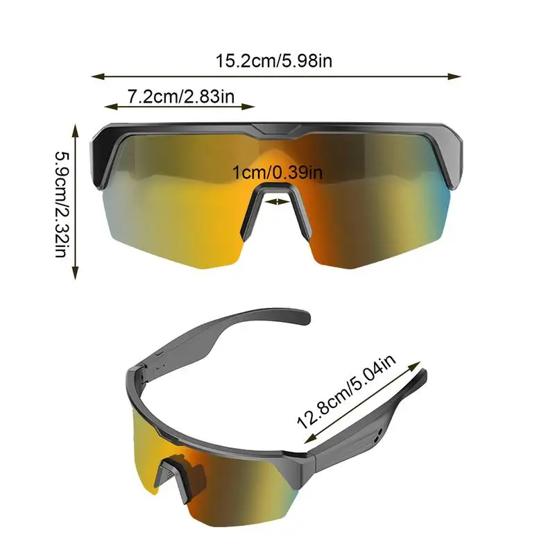 نظارات شمسية ذكية، نظارات شمسية صوتية ذكية، تحكم صوتي، حماية من الأشعة فوق البنفسجية، نظارات لاسلكية للأزياء الآمنة والفيديو واللياقة البدنية في الهواء الطلق