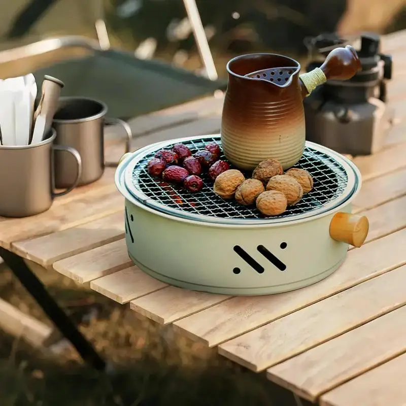 Portable Tabletop Grill Small BBQ Grill Portable Charcoal Grill Home Appliances Korean Smokeless Camping Grill For Backyard &