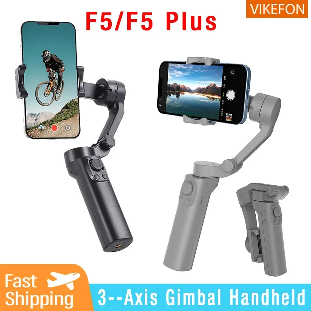 F5 3-Axis Gimbal Handheld Stabilizer With APP Outdoor Live Streaming Recording Anti Shake Selfie Pole Vlogging Shooting Bracket