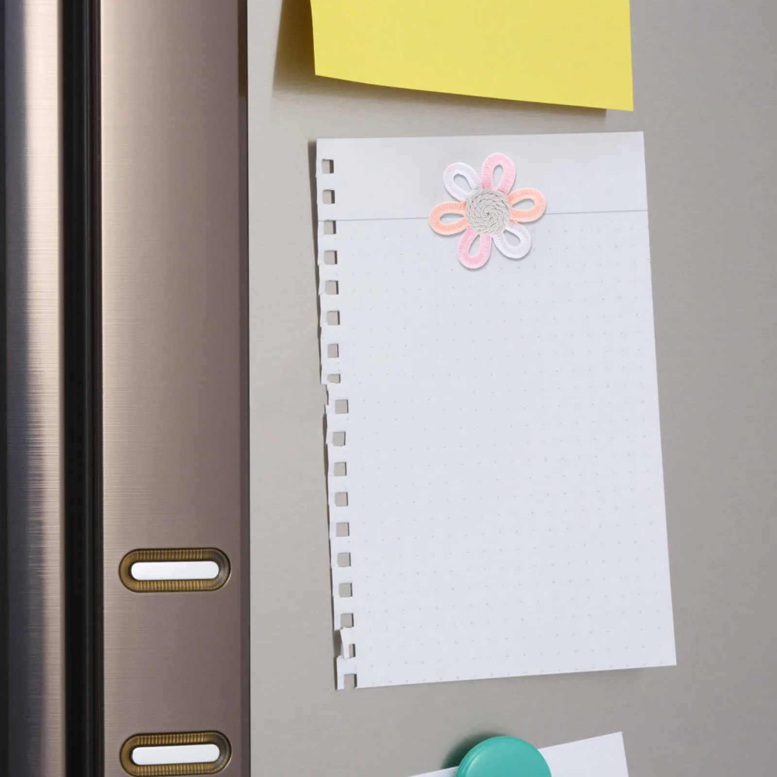 

3pcs Creative Refrigerator Magnet Cute Flower Fridge Magnets Cotton Rope Spring Kids Locker Decor Mini Magnetic 3D Rainbow