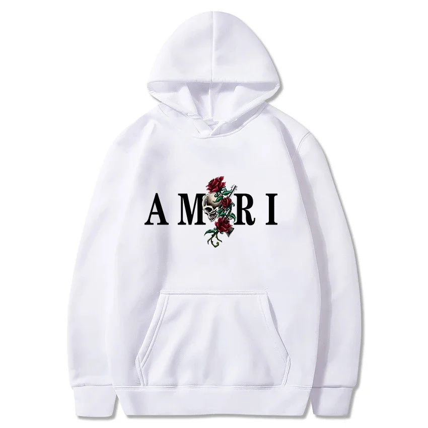 Amri Trend w modzie męskiej i damskiej Odzież sportowa z nadrukiem Harajuku Casual Pullover Cool Street Clothing Bluzy z długim rękawem