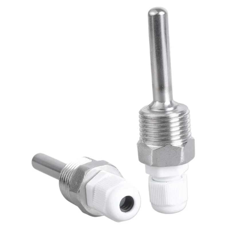 A2UD 2PIEDES TUBOS TERMOWELL 8x50mm Aço inoxidável para monitoramento temperatura
