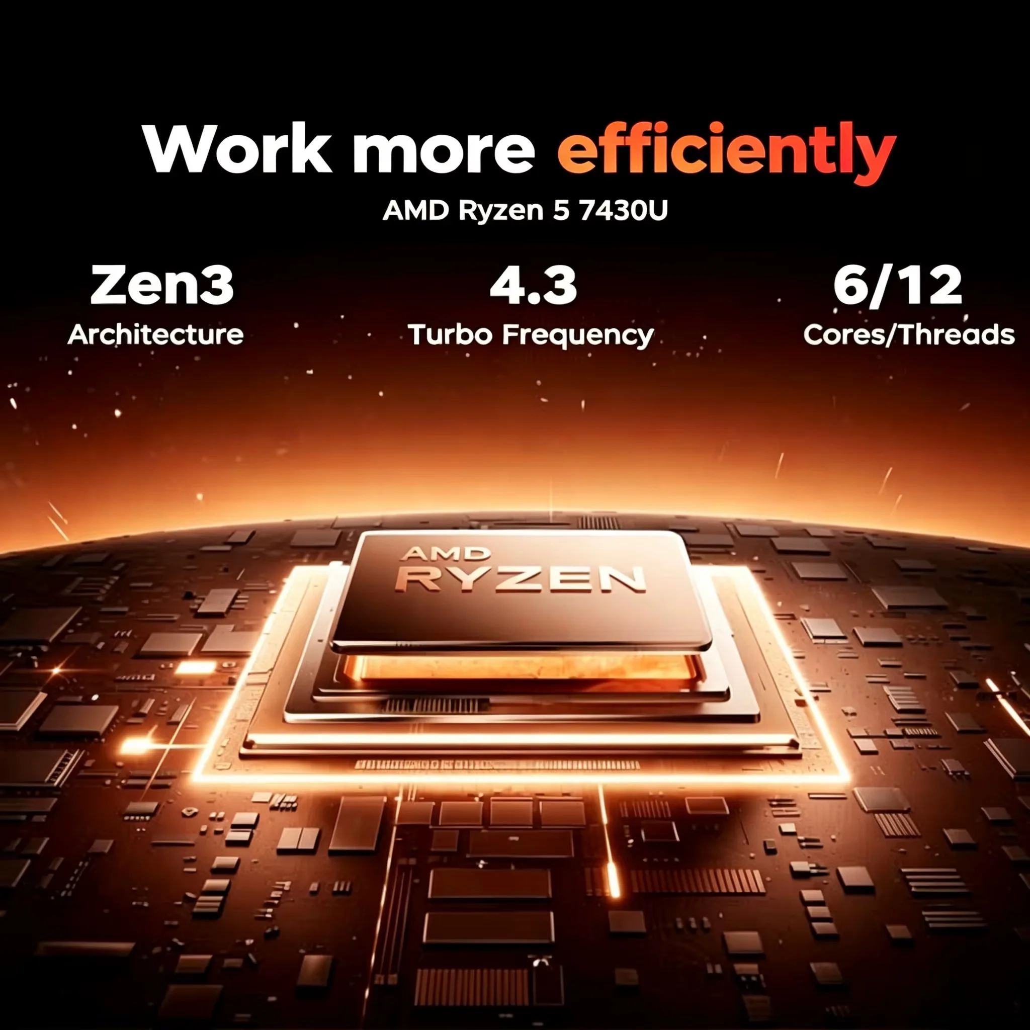 KAMRUI LX15PRO, portátil para juegos con procesador AMD Ryzen 5 7430U, pantalla de 15,6 pulgadas, 16 GB de RAM, 512 GB de ROM, pantalla FHD, unidad de estado sólido M.2, sistema operativo Windows 11, 180. ° Portátil con Wi-Fi 6, Bluetooth 5.2, para oficina y uso general.