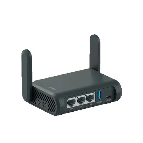 GL.iNet Slate Plus GL-A1300 Pocket VPN Travel Router Dual Band Portable Wi-Fi Router for Travel Ultra Efficient VPN Encrypted Gigabit Router, Easy to Set up, Connect to Public & Hotel Wi-Fi, AdGuard Home ready for ad blocking, repeater mode for hotel RV