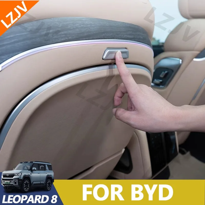 Multifunctional Original Style Rear Folding Table For BYD Leopard 8 Seater Rear Row With Wireless Modification