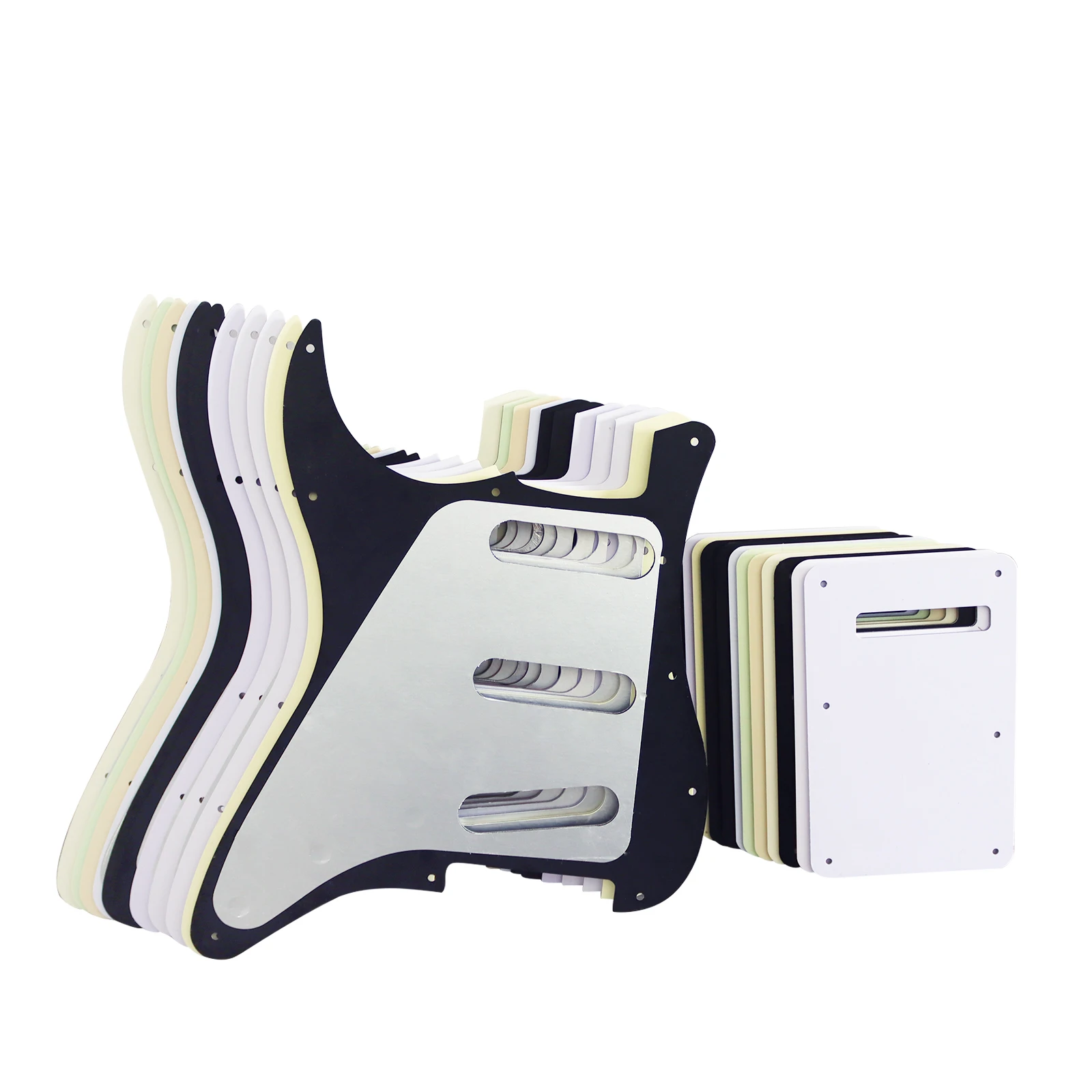 PHRILM SSS11 Hole ST Electric Guitar Guard, 3-Layer ST Pickguard with Aluminum Foil Shield - Fits American/Mexican St view 5